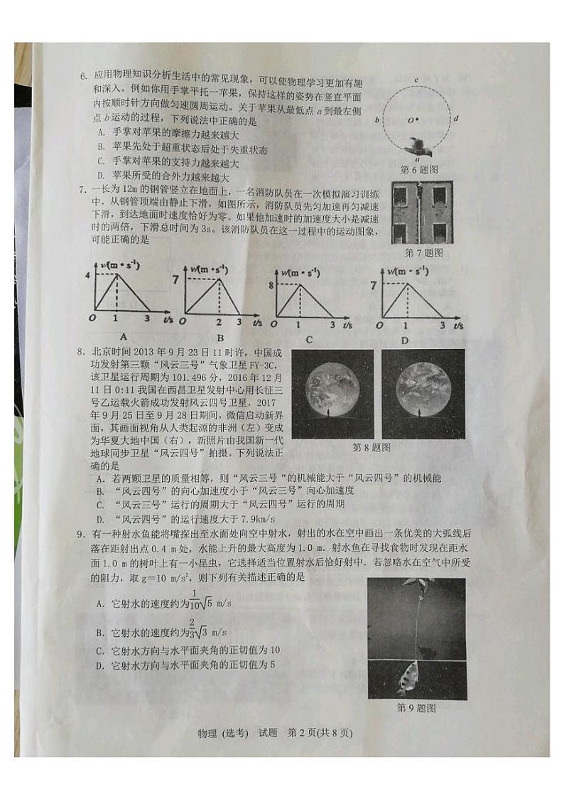 20190325绿色联盟物理卷第2页