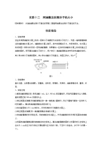 2022届高考物理一轮复习讲义学案（新高考人教版）第十四章 实验十二 用油膜法估测分子的大小