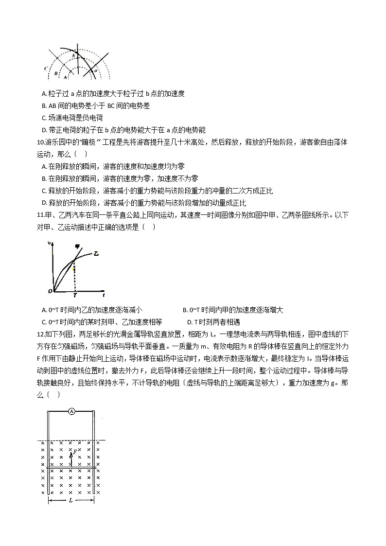 2021届山东省菏泽市高三下学期物理联合模拟考试一模试卷含答案第3页