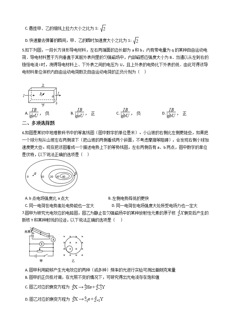 2021届辽宁省丹东市高三下学期理综物理教学质量监测试卷含答案第2页