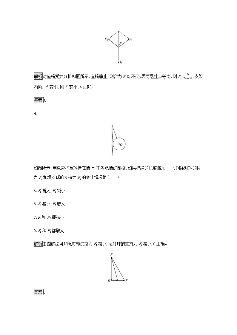 2021_2022学年新教材高中物理第3章力与相互作用习题课共点力平衡的综合分析训练含解析沪科版必修第一册03