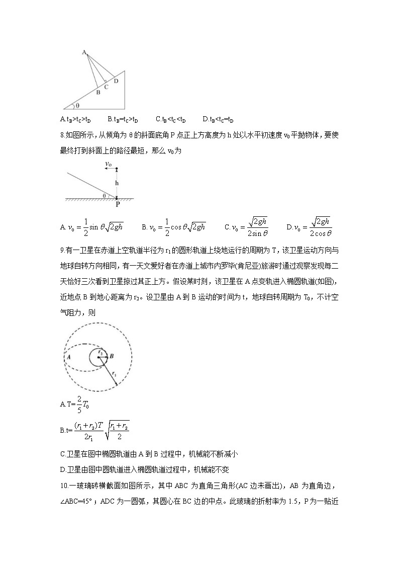 浙江省A9协作体2022届高三上学期暑假返校联考+物理+Word版含答案练习题03