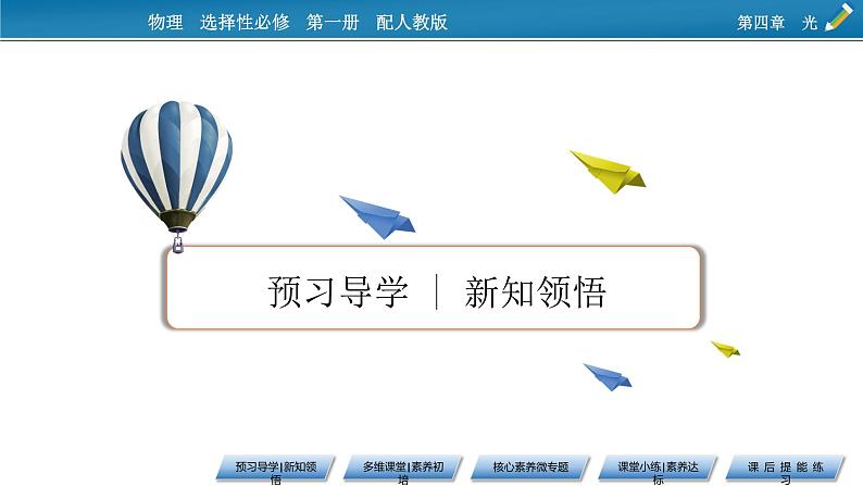 2021-2022学年新教材物理人教版选择性必修第一册课件:第4章+1+光的折射第8页