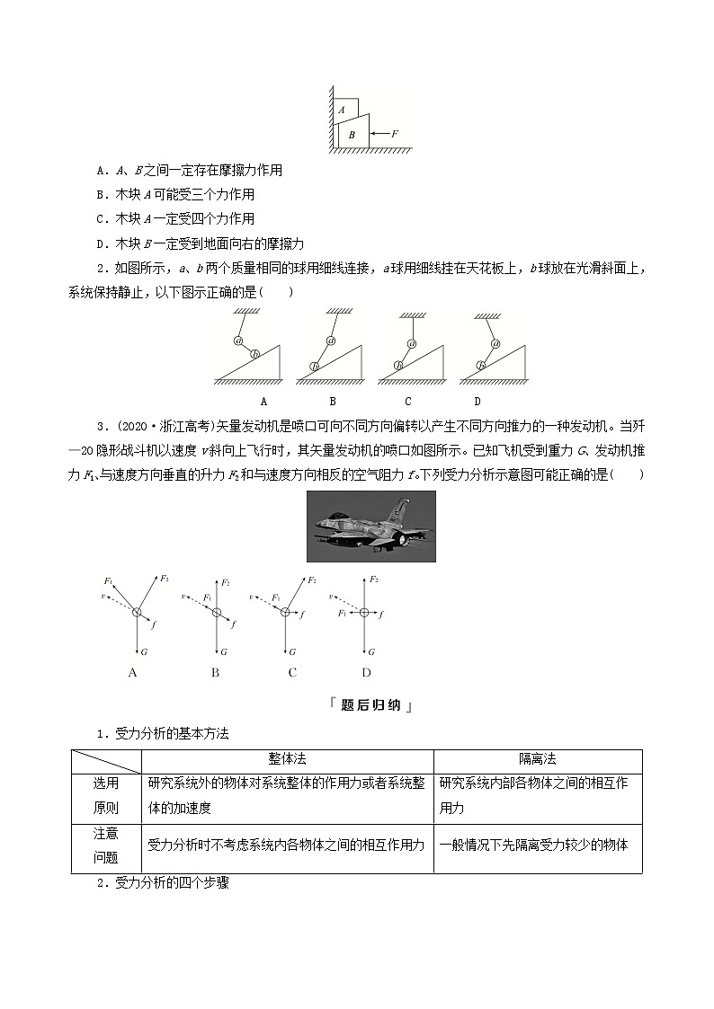 鲁科版(新教材)2022版高考一轮复习第2章相互作用第3讲受力分析和共点力平衡(物理 学案)(学生版)第2页