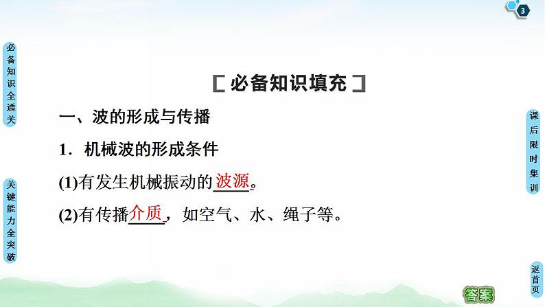 2021版高考物理大一轮复习通用版课件:第14章 第2节 机械波第3页