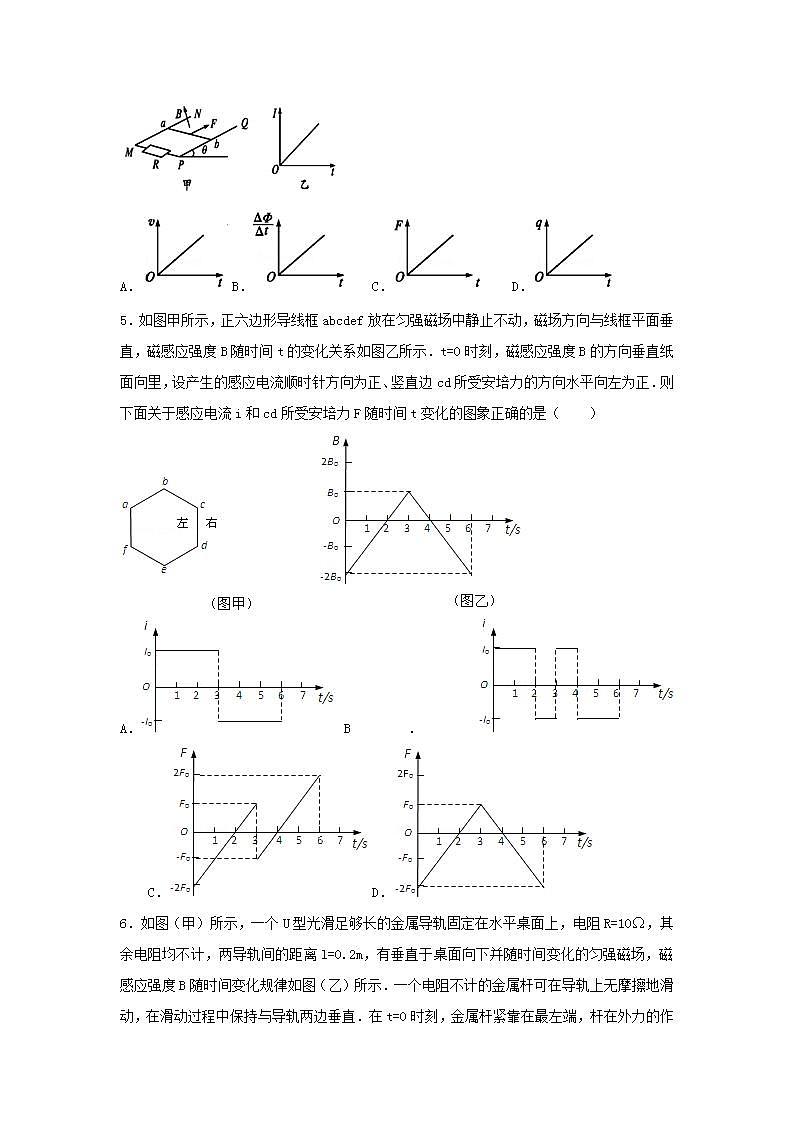 26电磁感应图像能量 高考物理一轮复习经典题汇编含解析第3页