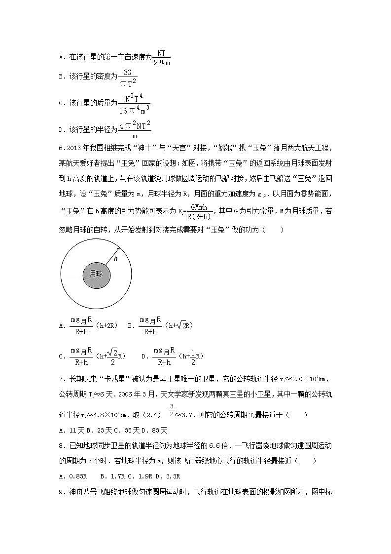 13天体 高考物理一轮复习经典题汇编含解析第2页
