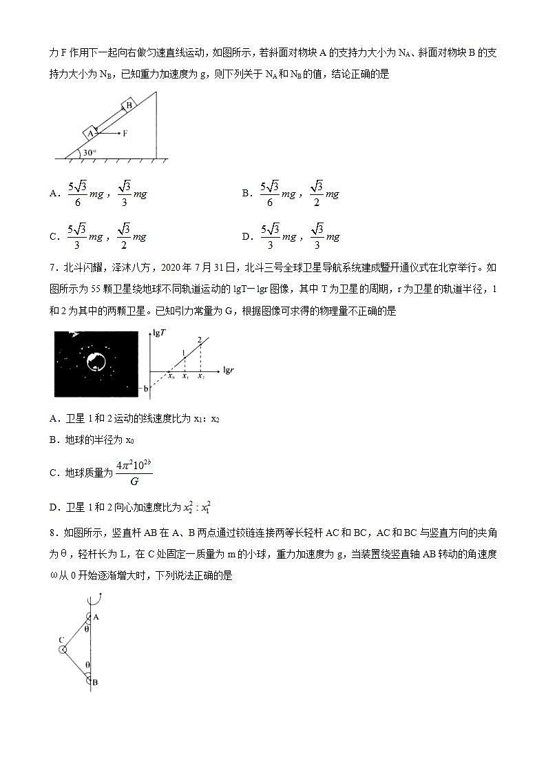 全国百强校2021届高三上学期领军考试(9月)物理试卷 Word版含答案第3页