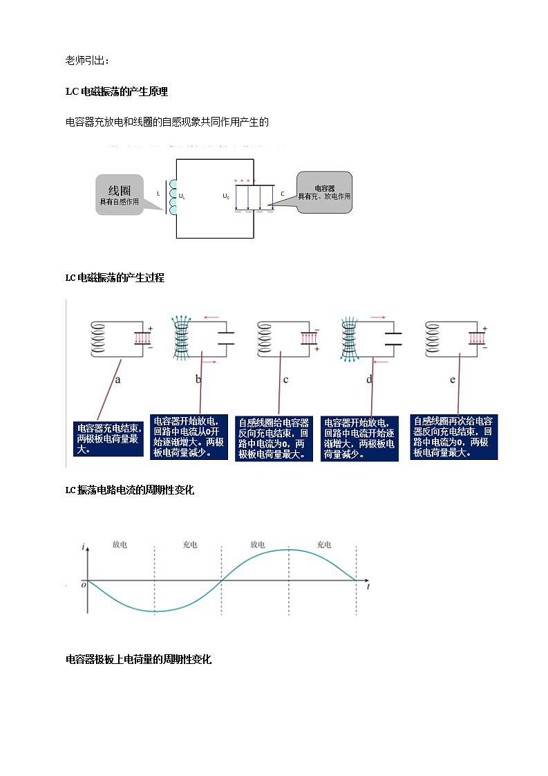 人教版高中物理选择性必修第二册教案设计:4.1《电磁振荡》03