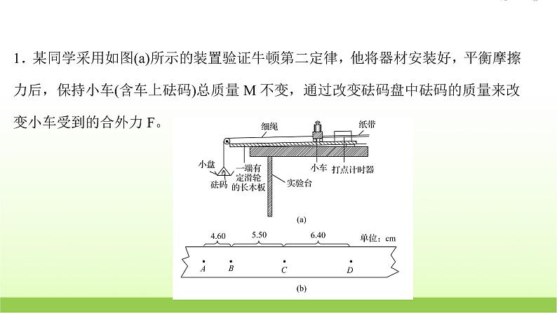 四探究加速度与物体受力物体质量的关系 高考物理一轮复习实验抢分专练课件苏教版第2页