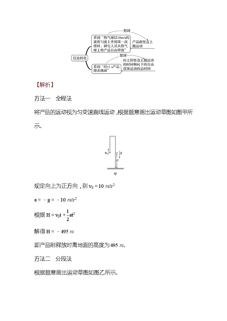 2021-2022学年高中物理新人教版必修第一册 第二章 匀变速直线运动的研究 阶段提升课 学案第3页