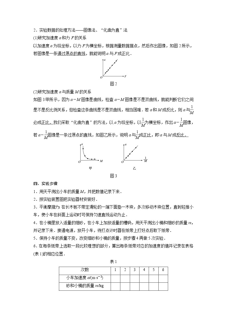 2022年高中物理（新教材）新沪科版同步学案第4章 4.2　探究加速度与力、质量的关系02