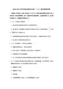 2020-2021学年河南省郑州市高二（上）期末物理试卷