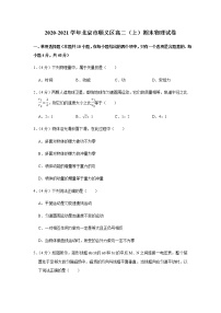 2020-2021学年北京市顺义区高二（上）期末物理试卷