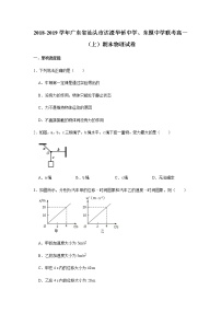 2018-2019学年广东省汕头市达濠华侨中学、东厦中学联考高一（上）期末物理试卷