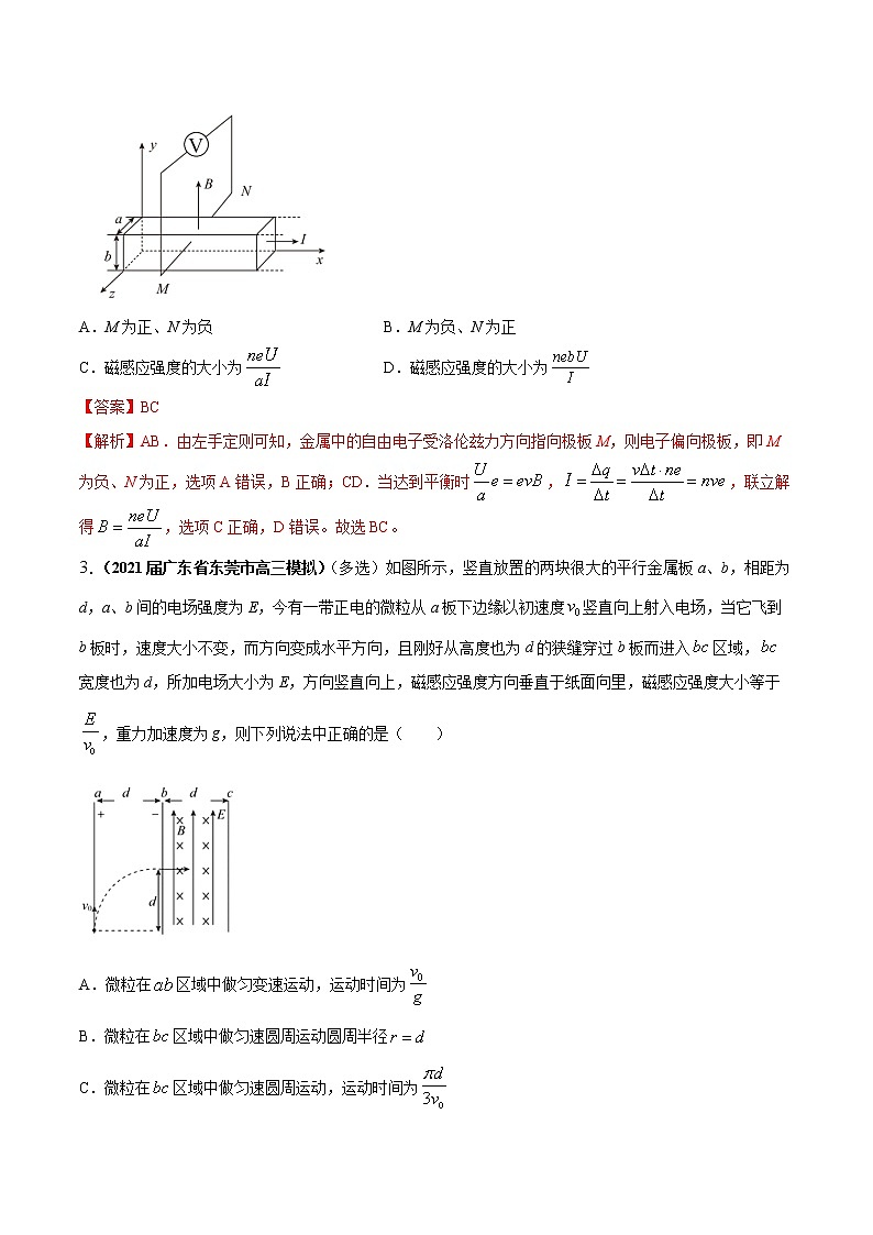 专题10.3 带电粒子在组合场 复合场中的运动—【练】解析版第2页