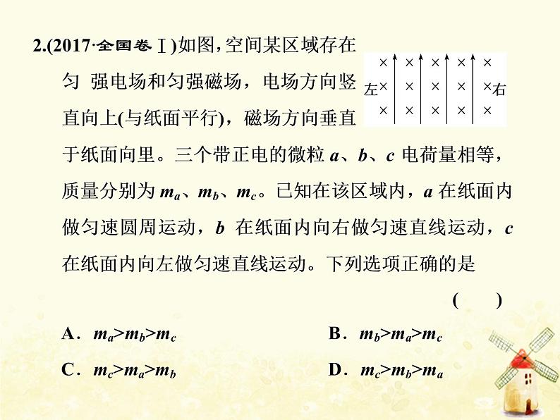 高考物理一轮复习第九章磁场第6课时带电粒子体在叠加场中的运动课件新人教版04