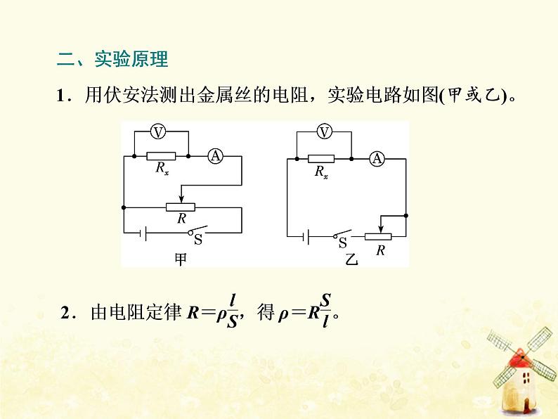 高考物理一轮复习第八章恒定电流第4课时测量金属丝的电阻率课件新人教版02