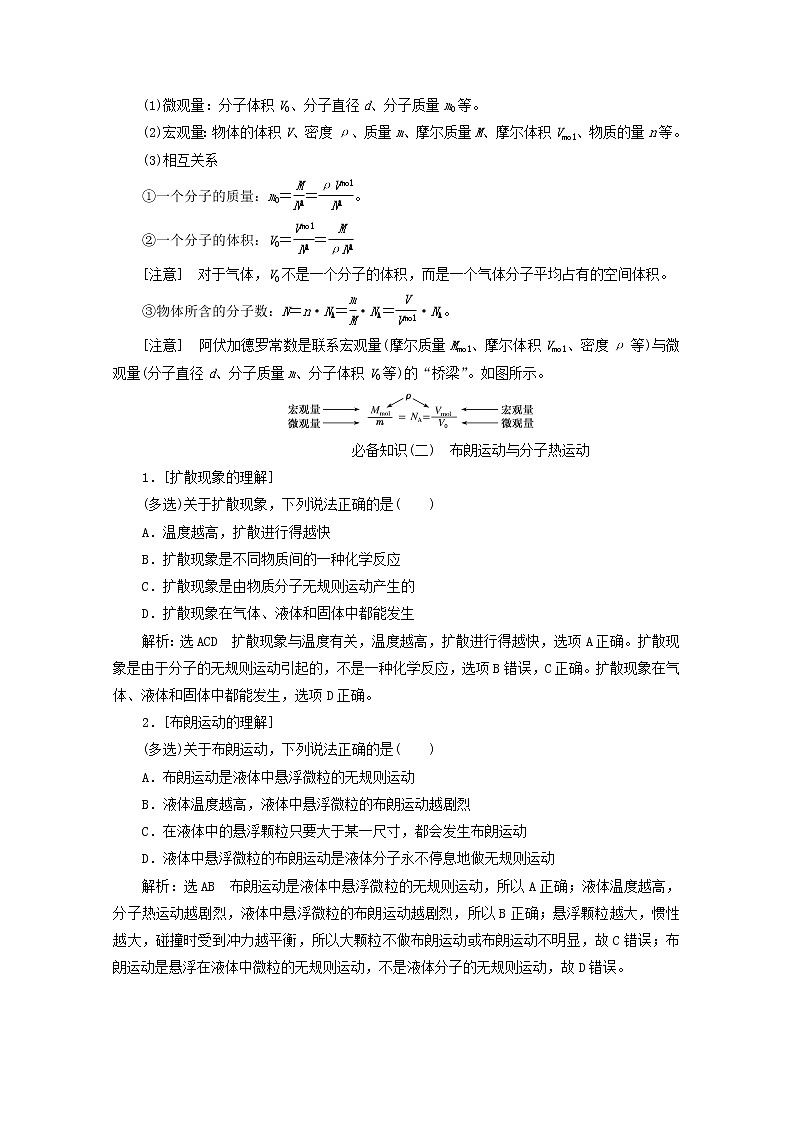 高考物理一轮复习第十三章热学第1课时分子动理论内能固体液体学案新人教版第3页