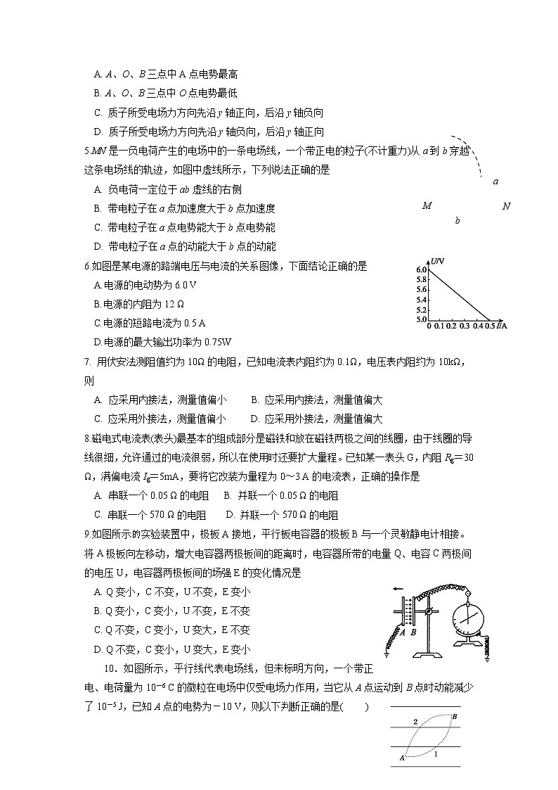 河南省焦作市县级重点中学2021-2022学年高二上学期期中考试物理【试卷+答案】第2页