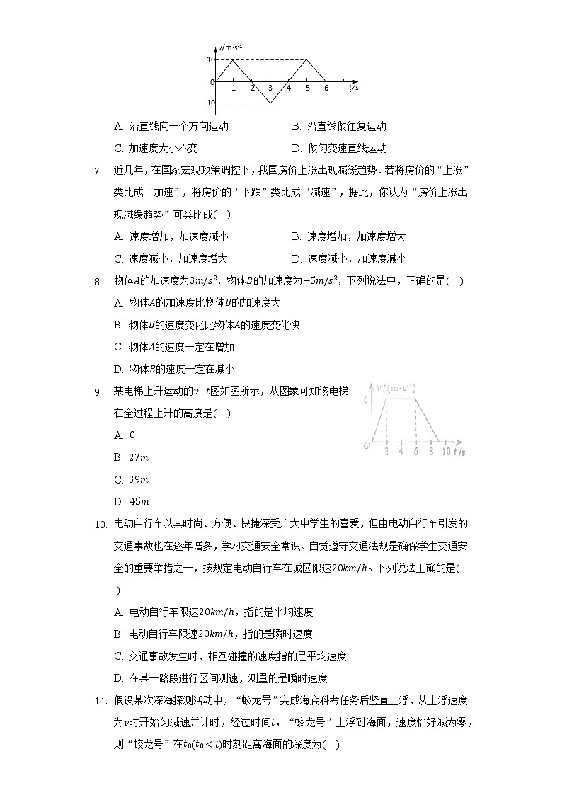 江苏省宿迁市沭阳县潼阳中学高一(上)第一次质检物理试卷第2页
