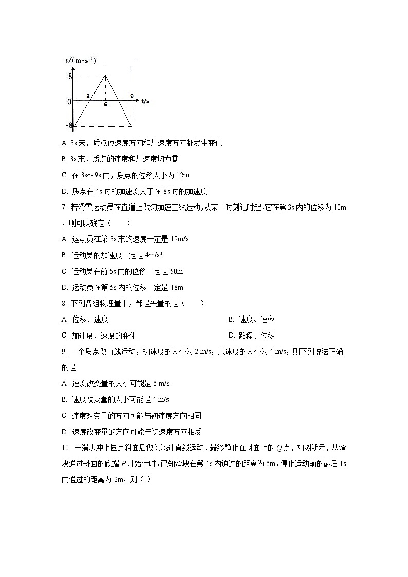 辽宁省朝阳市凌源市2021-2022学年高一上学期第一次联考物理试题含答案第3页