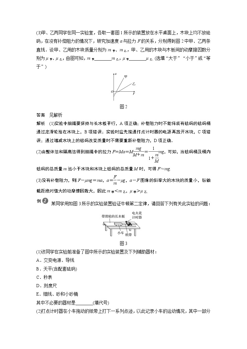 2022年高中物理（新教材）新人教版同步学案第四章 专题强化　实验：验证牛顿第二定律02