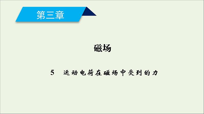 2020_2021学年高中物理第三章磁场5运动电荷在磁场中受到的力课件新人教版选修3_120200904139901
