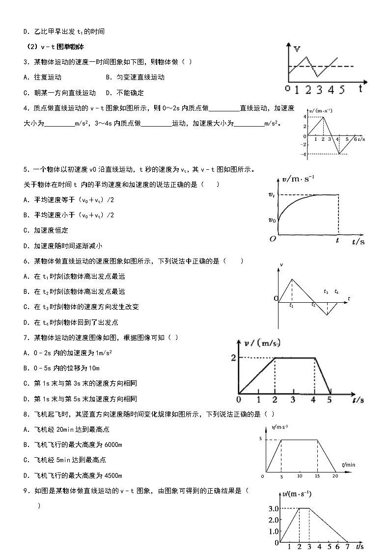 直线运动重点难点易错点高频必刷高分考点经典题——图像问题第2页