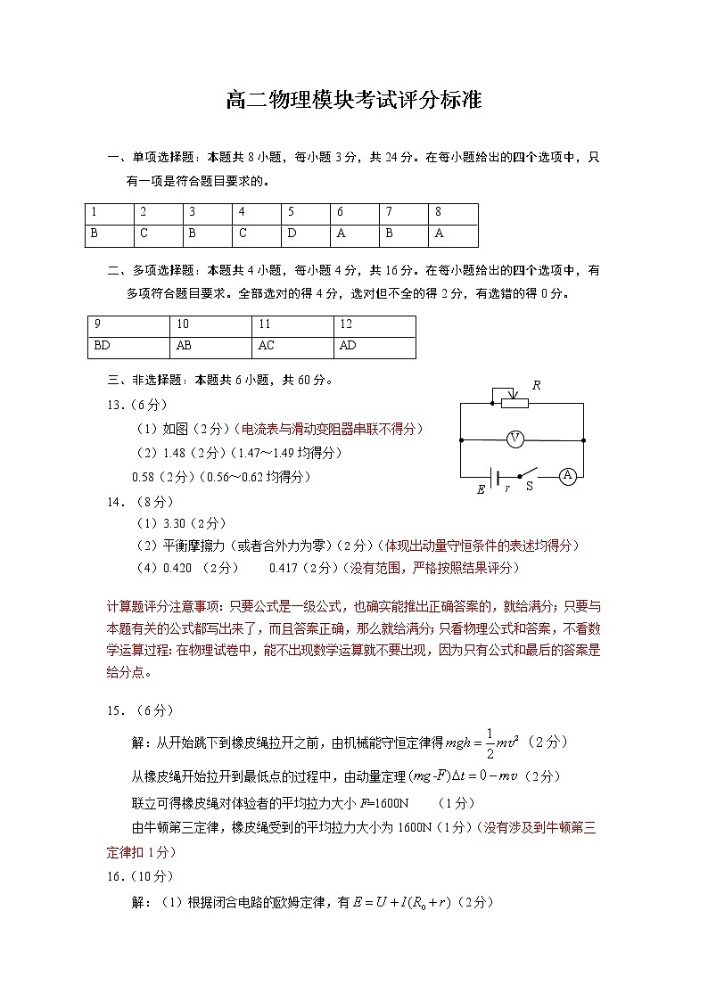 山东省日照市五莲县2021-2022学年高二上学期期中考试物理试题PDF版含答案01