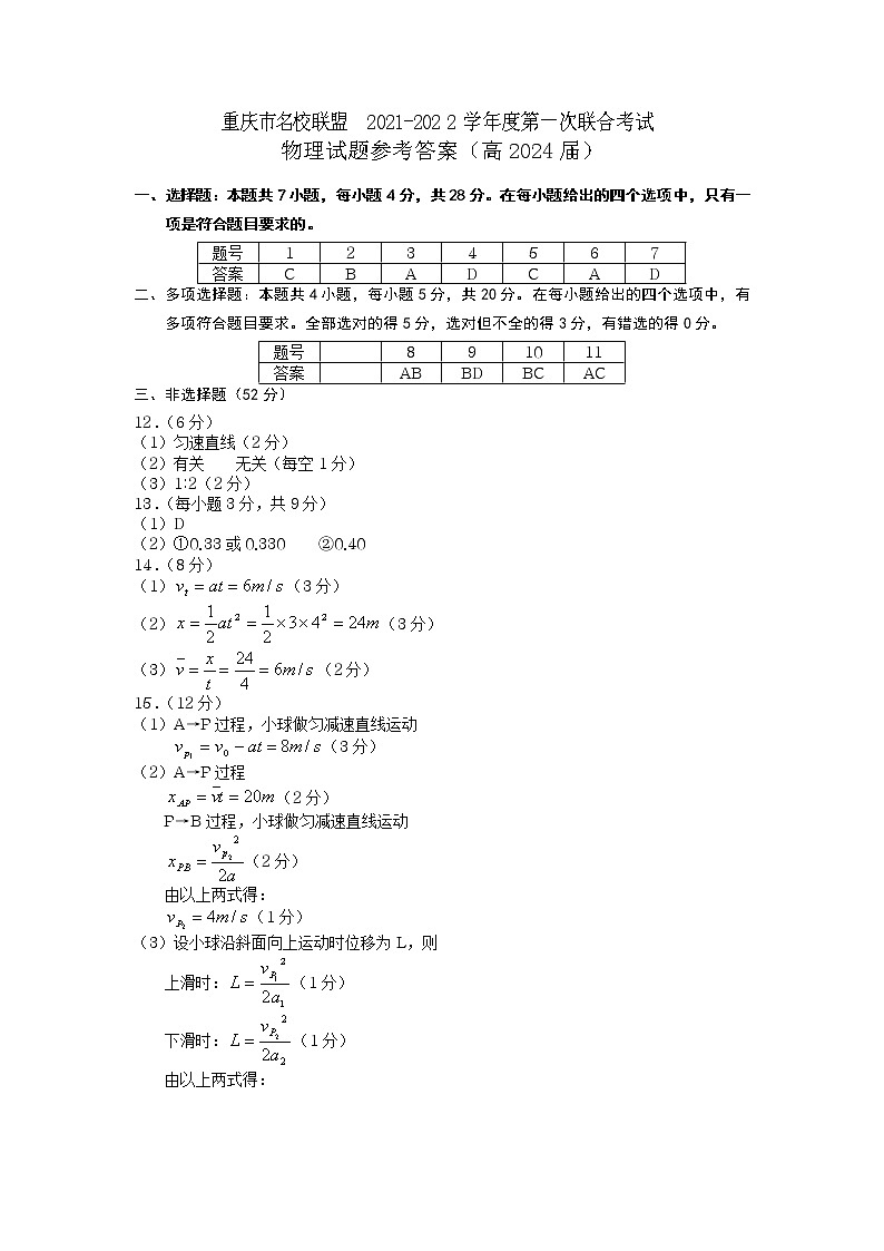 物理答案第1页
