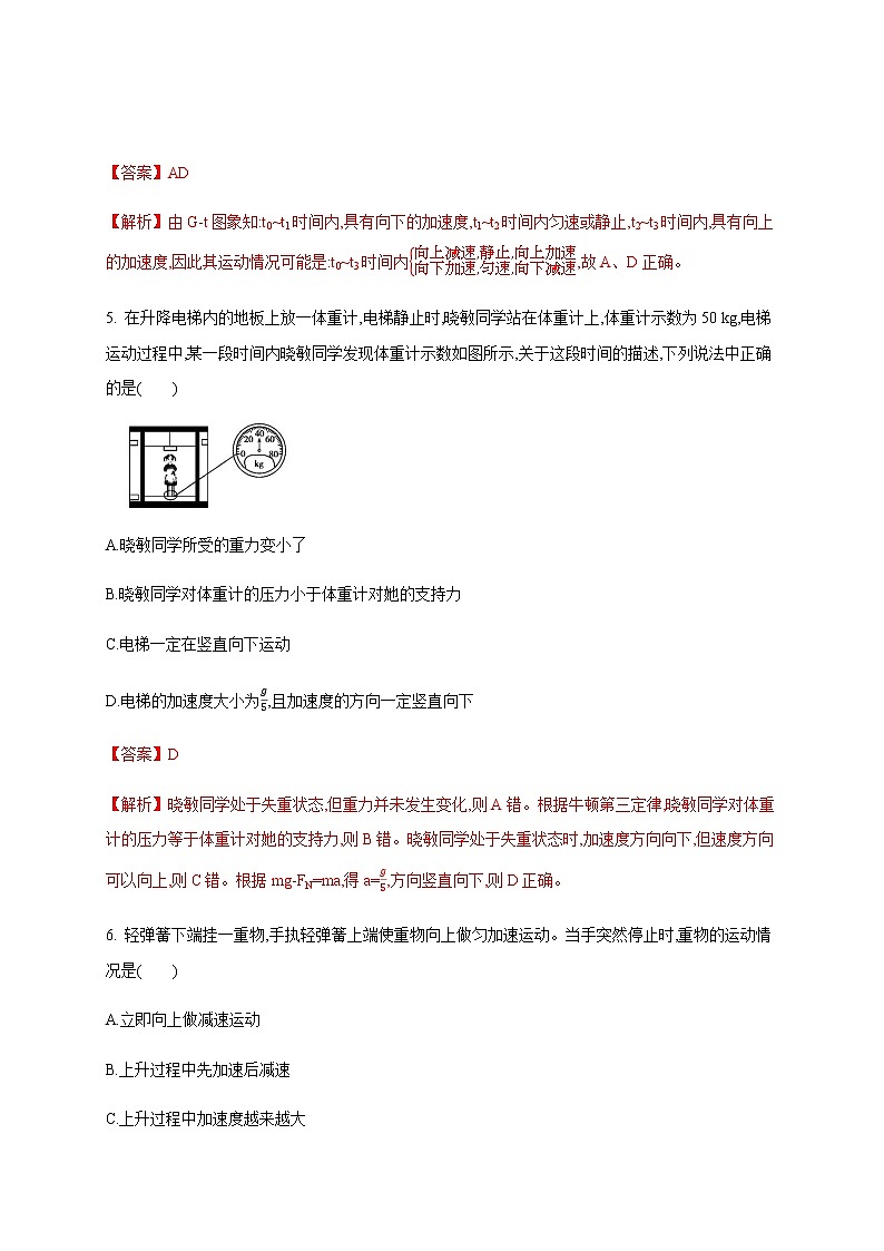 4.6 超重和失重—(原卷+解析)03