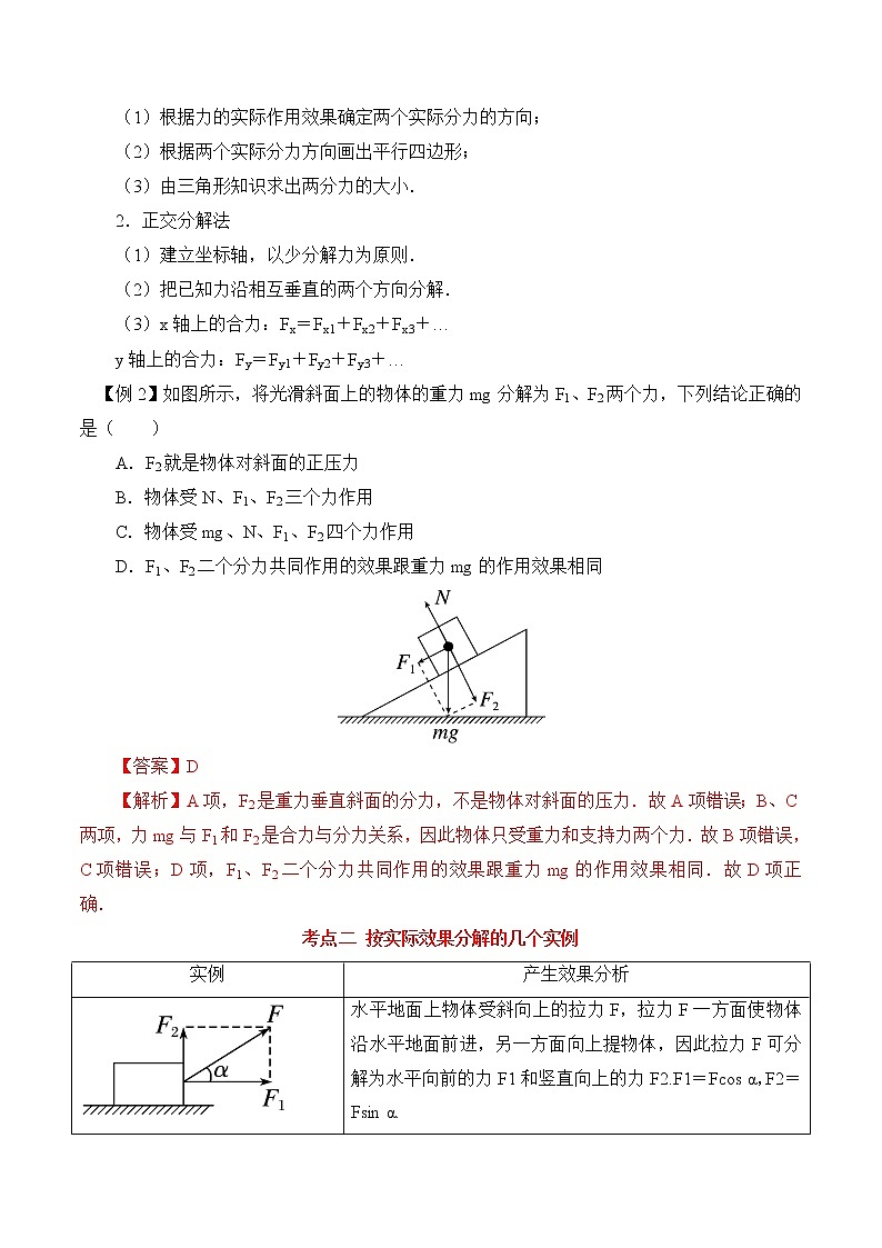 第3.5課時 力的分解(解析版)第2頁