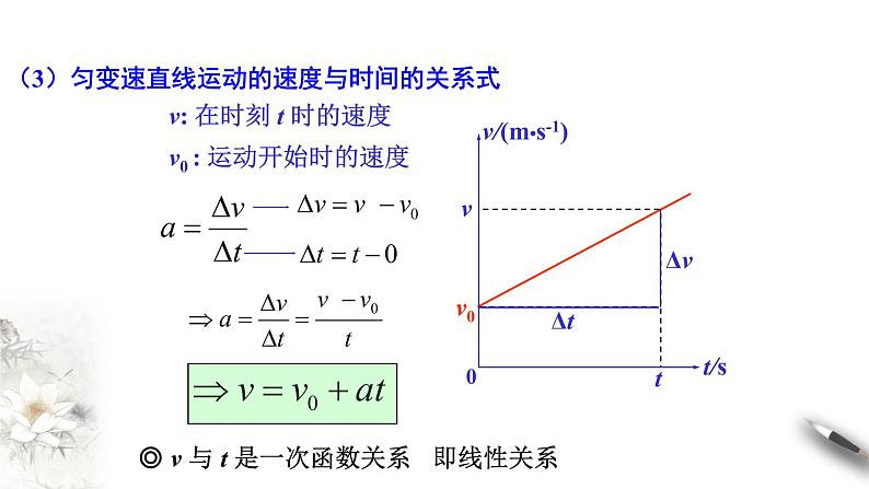 2.2 匀变速直线运动的速度与时间的关系课件(1)(共22张PPT)第7页