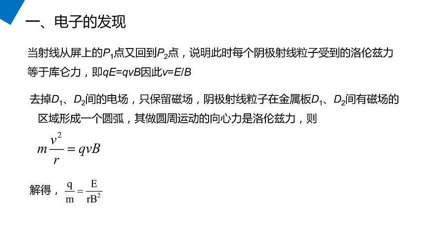 《電子的發(fā)現(xiàn)》人教版高二物理選修3-5PPT課件第6頁