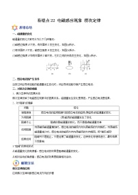 易错点22 电磁感应现象 楞次定律-备战2022年高考物理典型易错题辨析与精练学案