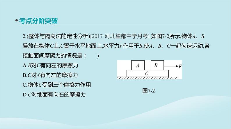 2019年高考物理一轮复习第7讲受力分析共点力的平衡课件新人教版201902142144第6页