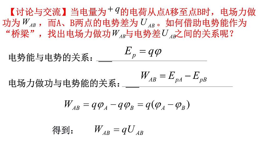 1.5電勢差及其與電場強(qiáng)度的關(guān)系課件第4頁