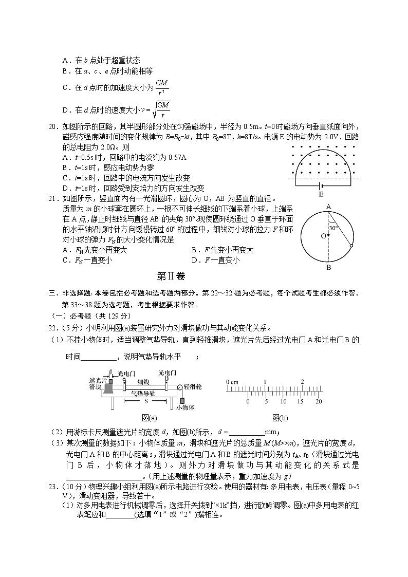 安徽省马鞍山市2021届高三下学期第二次教学质量监测物理试题02