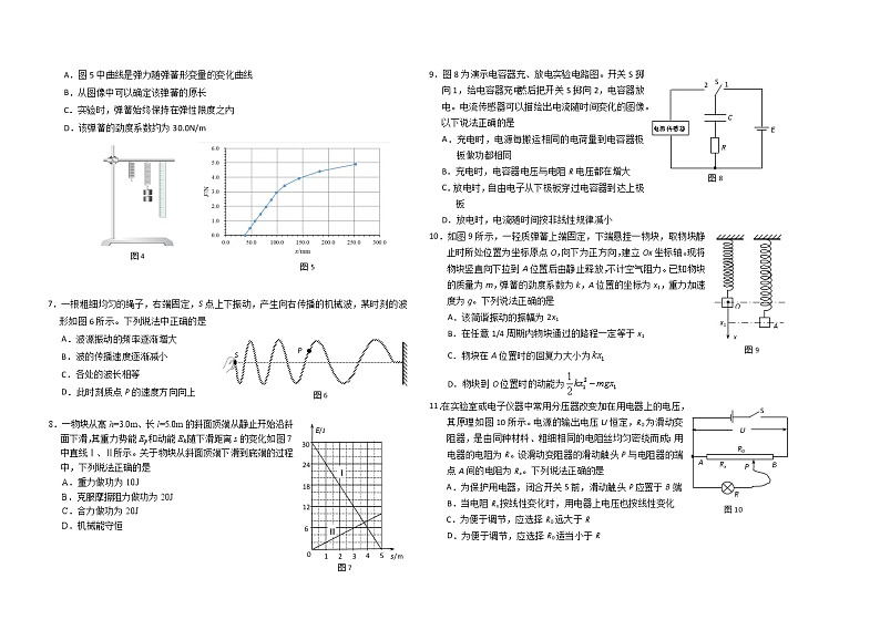 2021届北京市昌平区高三上学期期末质量抽测物理试题第2页