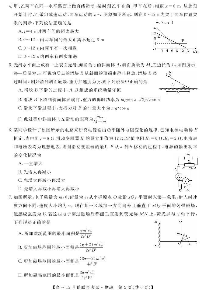 2021届辽宁省名校联盟高三上学期12月联合考试物理试题 PDF版02
