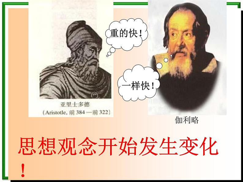 黑龙江省哈尔滨市木兰高级中学物理必修1《伽利略对自由落体运动的研究》课件2(新人教版)第3页