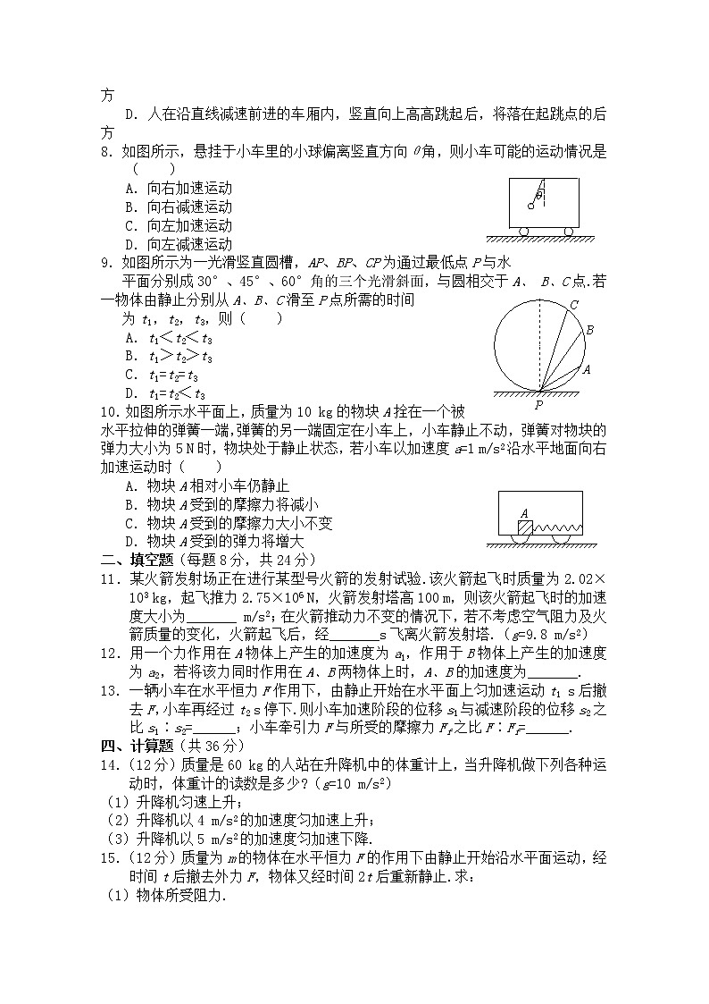 高一物理:第三章《相互作用》同步测试题7(人教版必修1)02