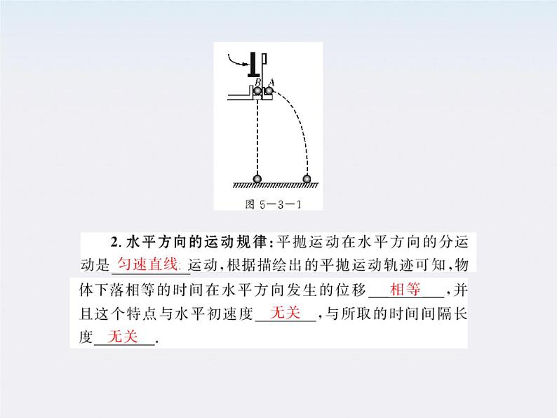 5.3《实验:研究平抛运动》配套课件 (新人教版必修二)第3页