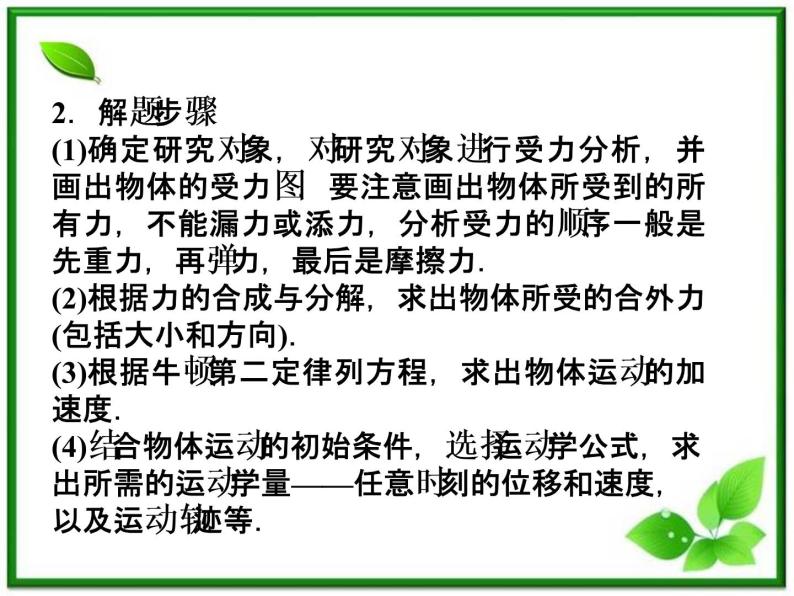 高一物理培优人教版必修1课件 第4章第六节《用牛顿运动定律解决问题（一）》07