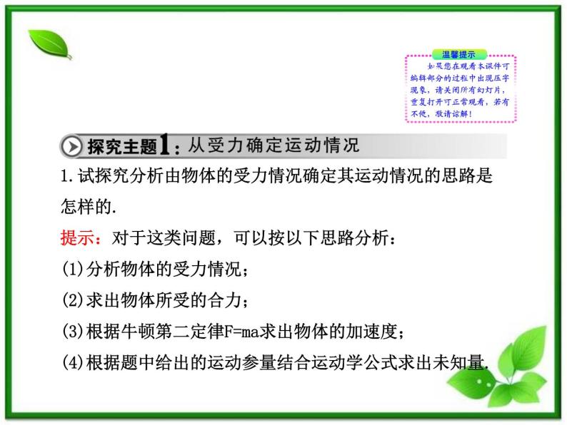 高一物理知能巩固课件：4.6《用牛顿运动定律解决问题（一）》（人教版必修1）08