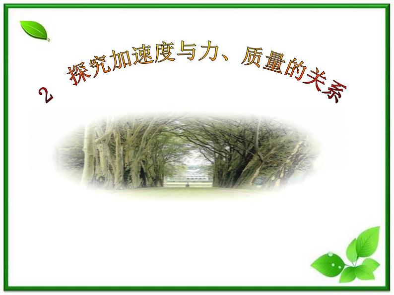 高一物理课件 4.2 实验:探究加速度与力、质量的关系 13(人教版必修1)第1页