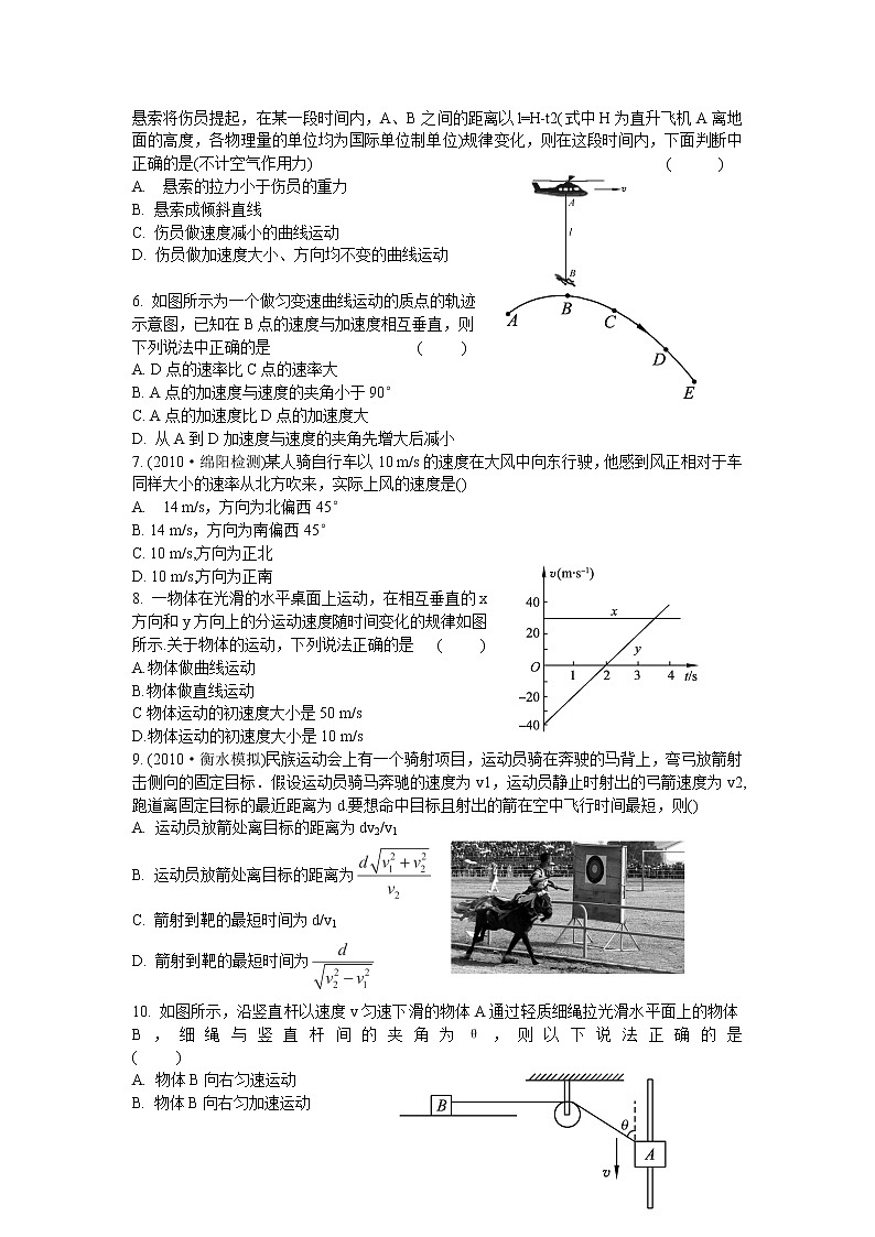 物理人教版学案与测评第5章 曲线运动 万有引力定律与航天(考点演练)02