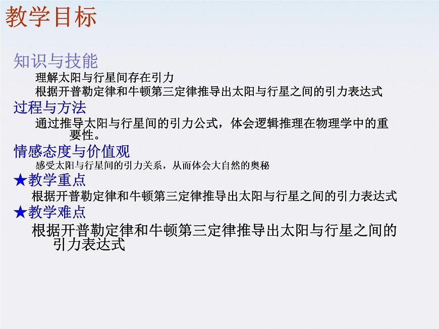 高一物理總復(fù)習(xí)課件 6.2 太陽與行星間的引力 (人教版必修2)第2頁