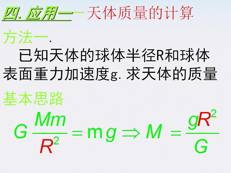 高一物理课件:6.4《万有引力理论的成就》5(人教版必修2)06